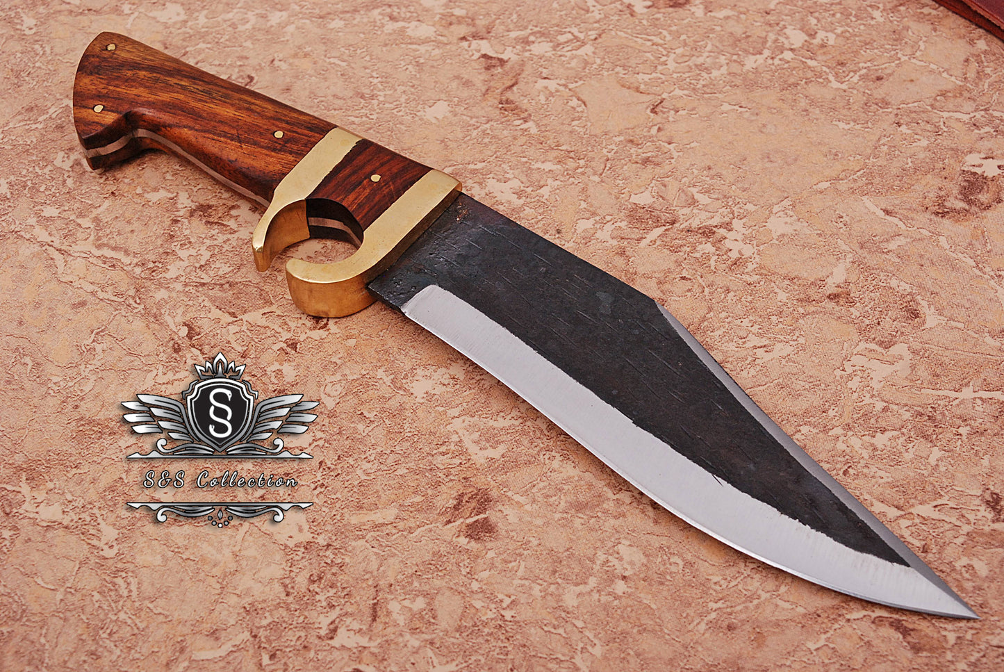 Custom forged Carbon steel handmade Hunting Bowie Knife Personalized Camping tool Groomsman Gift, Gifts For Men, Gift for dad, Outdoor Gift for Husband