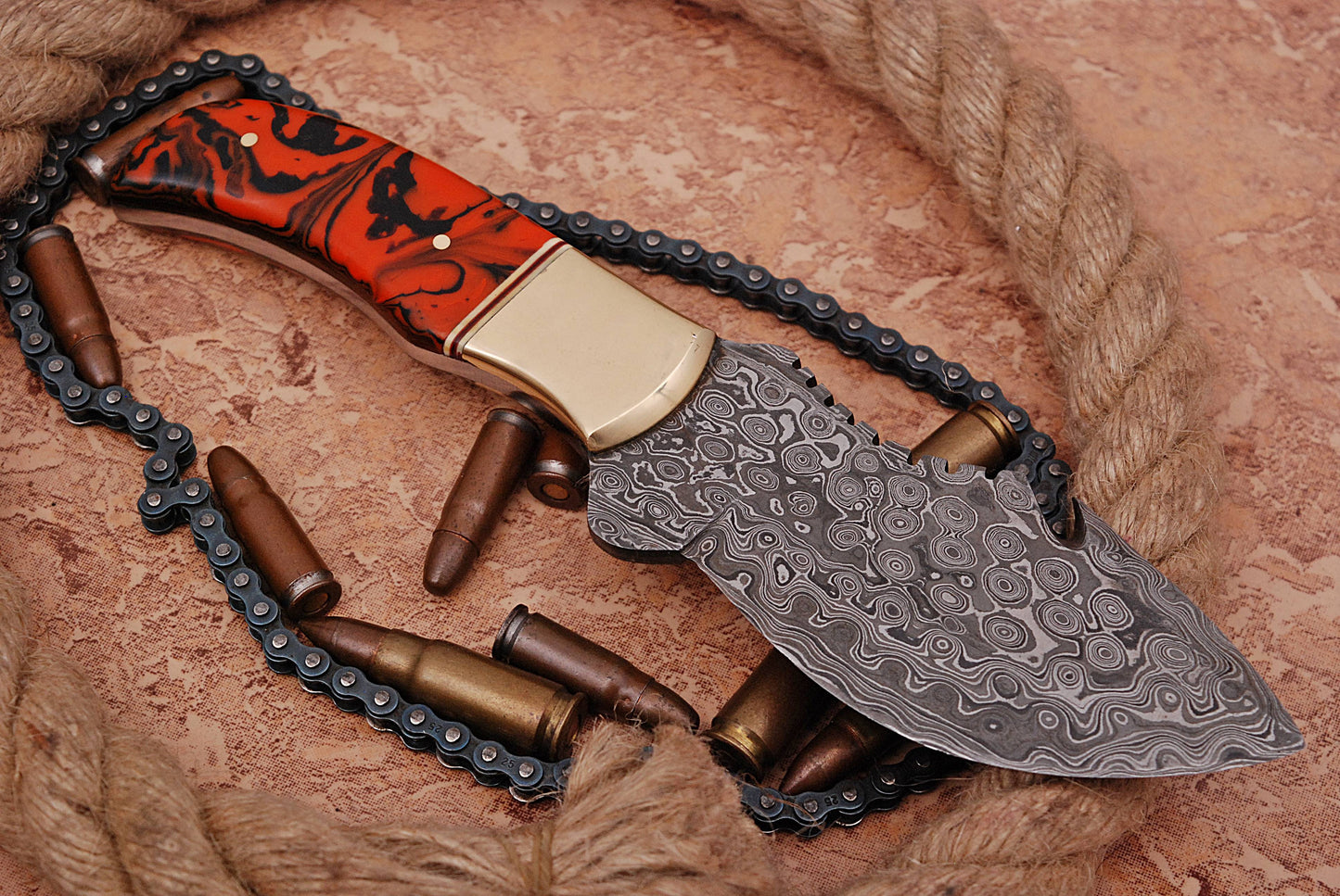 Custom forged Damascus steel handmade Hunting Knife Personalized Camping tool Groomsman Gift, Gifts For Men, Gift for dad, Outdoor Gift for Husband