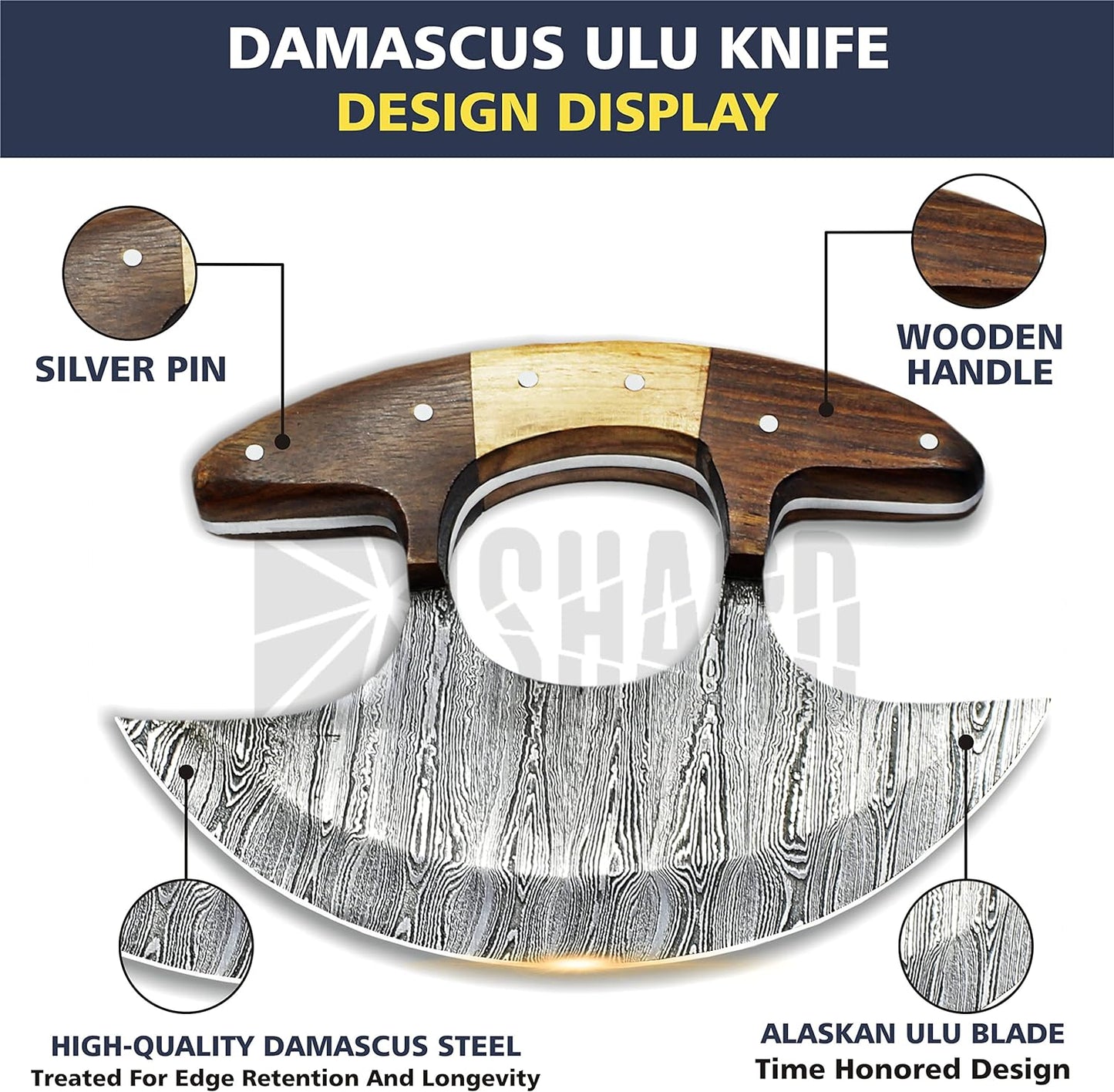 Custom forged Damascus steel handmade Hunting Ulu Knife Personalized Camping tool Groomsman Gift, Gifts For Men, Gift for dad, Outdoor Gift for Husband