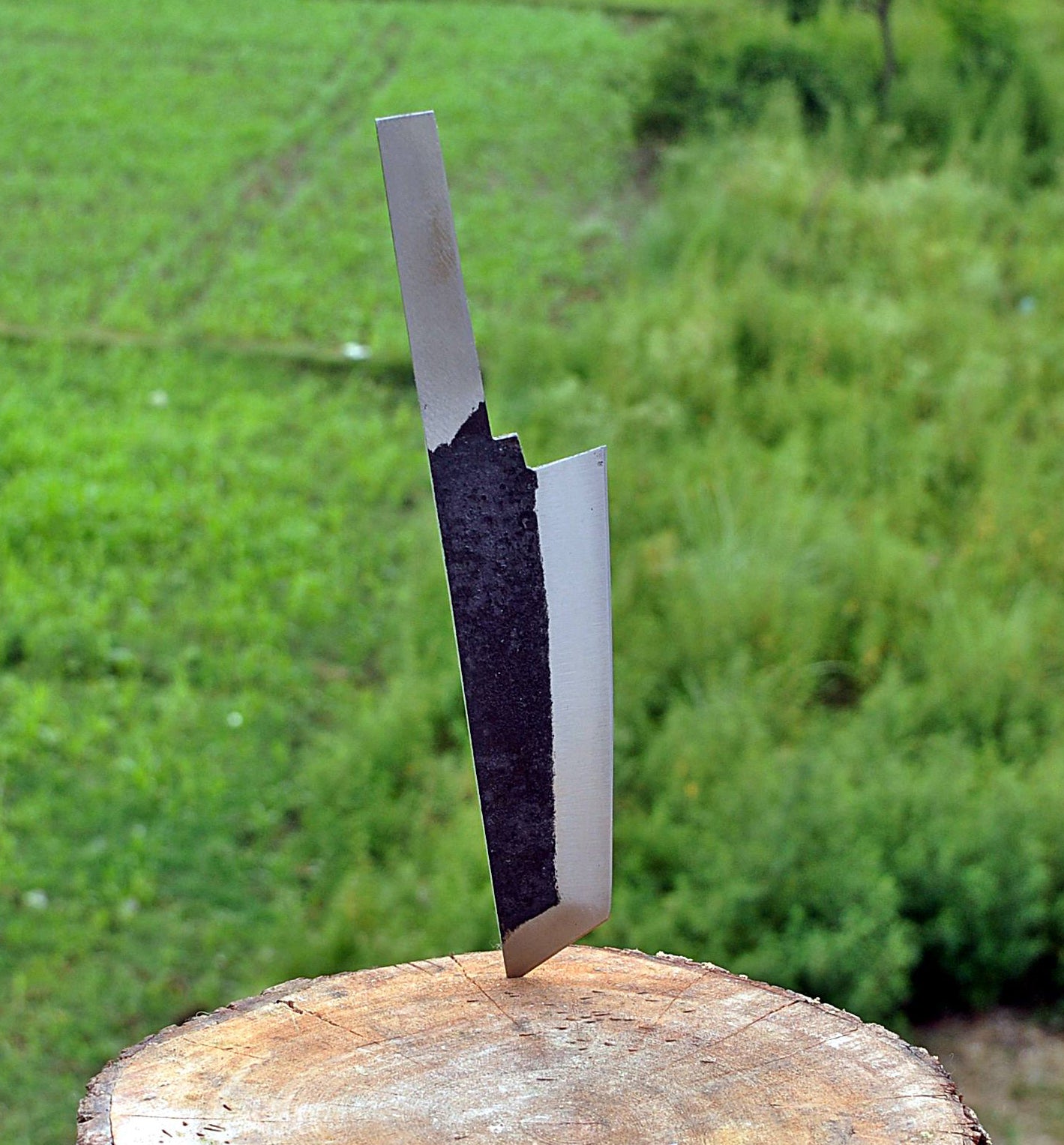 Custom forged Carbon steel handmade Hunting Blank Blade Knife Personalized Camping tool Groomsman Gift, Gifts For Men, Gift for dad, Outdoor Gift for Husband