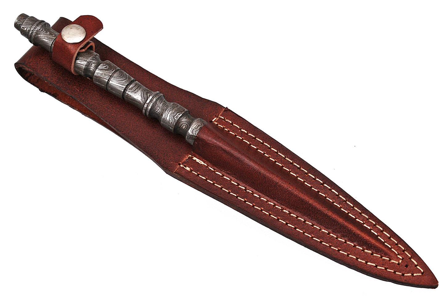 Custom Handmade Fixed Blade Damascus Wootz Ice Pick Dagger Knife