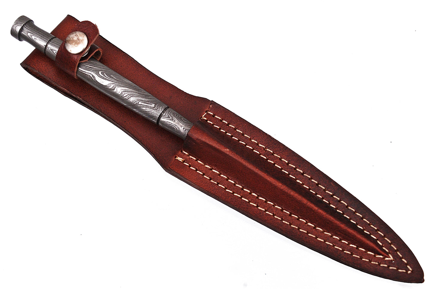 Custom Handmade Fixed Blade Damascus Wootz Ice Pick Dagger Knife