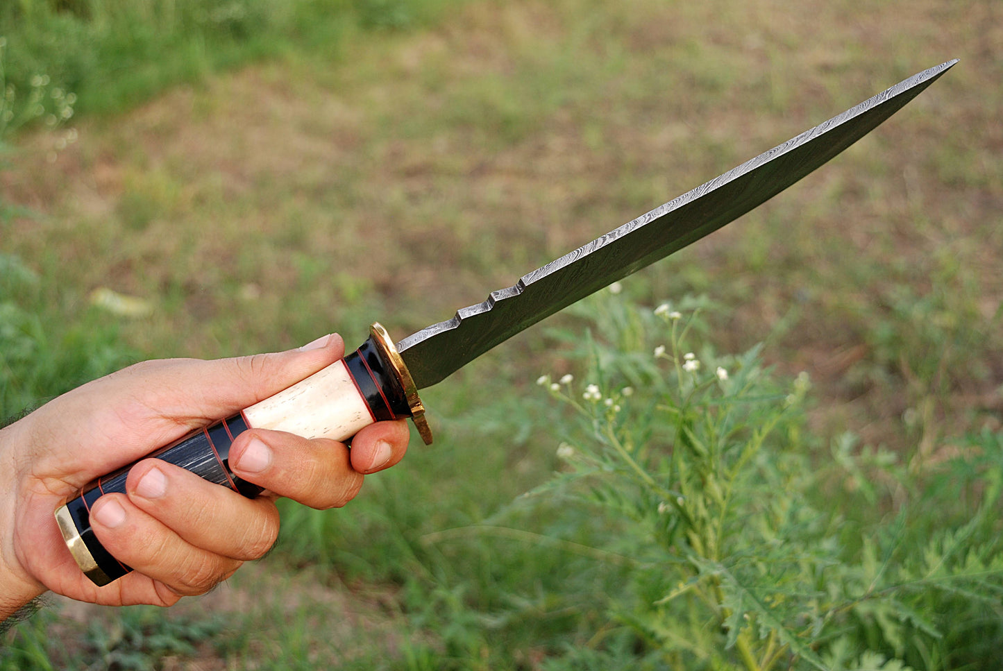 Custom forged Carbon steel handmade Hunting Bowie Knife Personalized Camping tool Groomsman Gift, Gifts For Men, Gift for dad, Outdoor Gift for Husband