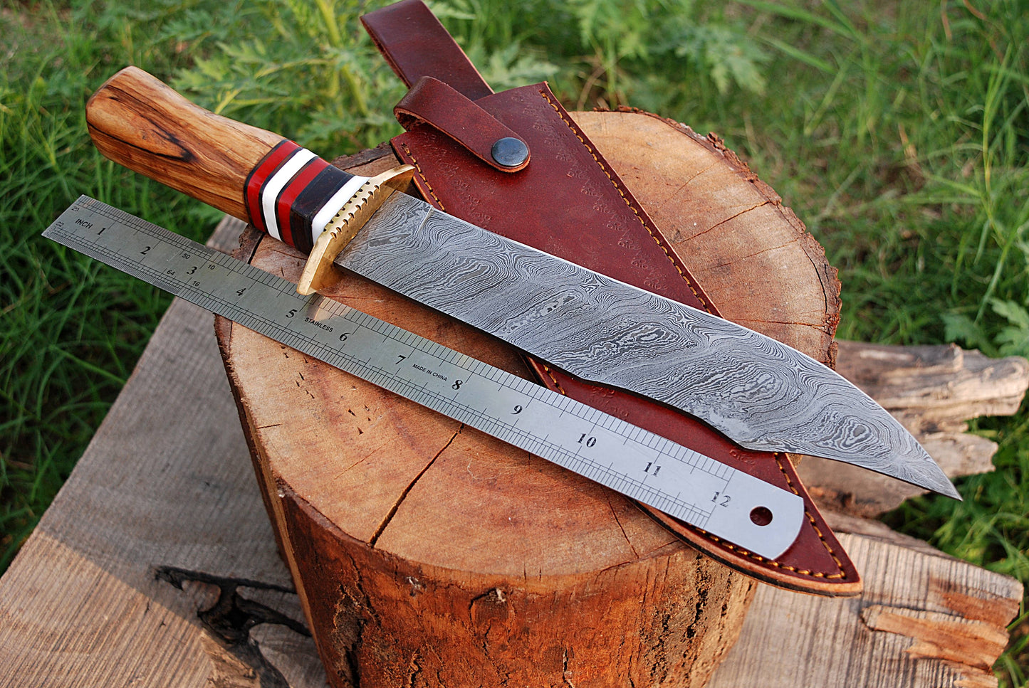 Custom forged Carbon steel handmade Hunting Bowie Knife Personalized Camping tool Groomsman Gift, Gifts For Men, Gift for dad, Outdoor Gift for Husband