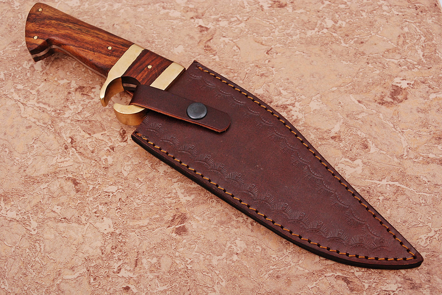 Custom forged Carbon steel handmade Hunting Bowie Knife Personalized Camping tool Groomsman Gift, Gifts For Men, Gift for dad, Outdoor Gift for Husband