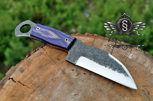 Custom forged Carbon steel handmade Hunting Skinner Knife Personalized Camping tool Groomsman Gift, Gifts For Men, Gift for dad, Outdoor Gift for Husband