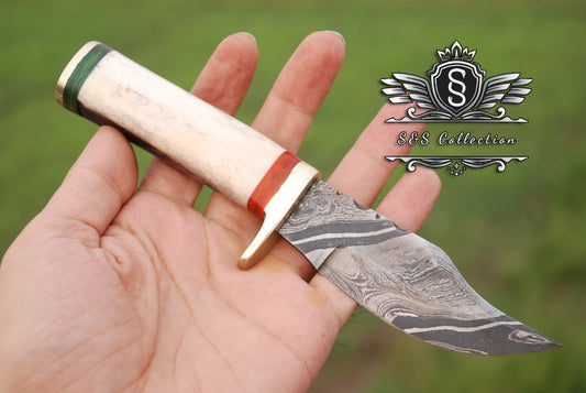 Custom forged Damascus steel handmade Hunting Knife Personalized Camping tool Groomsman Gift, Gifts For Men, Gift for dad, Outdoor Gift for Husband