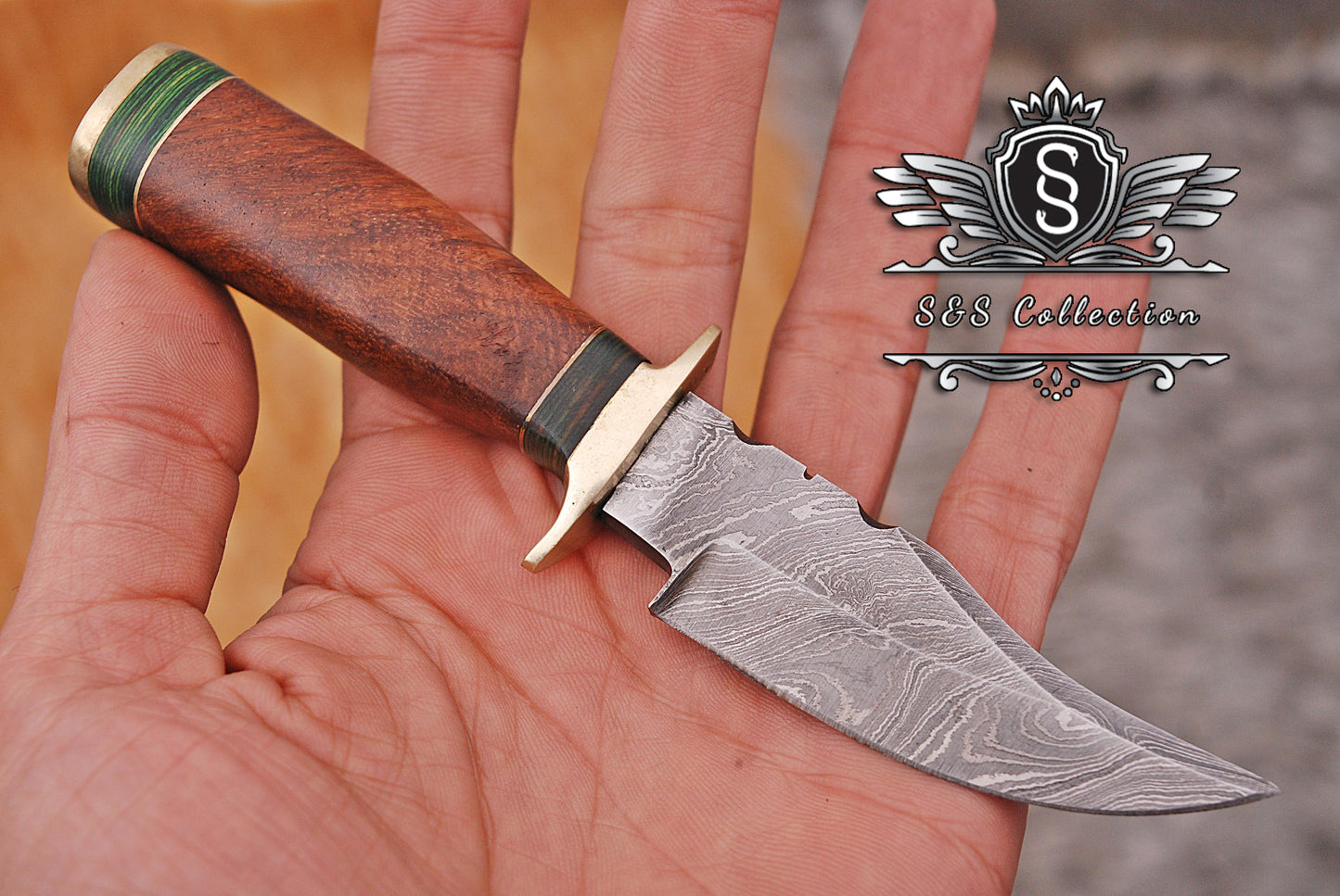 Custom forged Damascus steel handmade Hunting Knife Personalized Camping tool Groomsman Gift, Gifts For Men, Gift for dad, Outdoor Gift for Husband