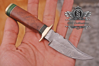 Custom forged Damascus steel handmade Hunting Knife Personalized Camping tool Groomsman Gift, Gifts For Men, Gift for dad, Outdoor Gift for Husband