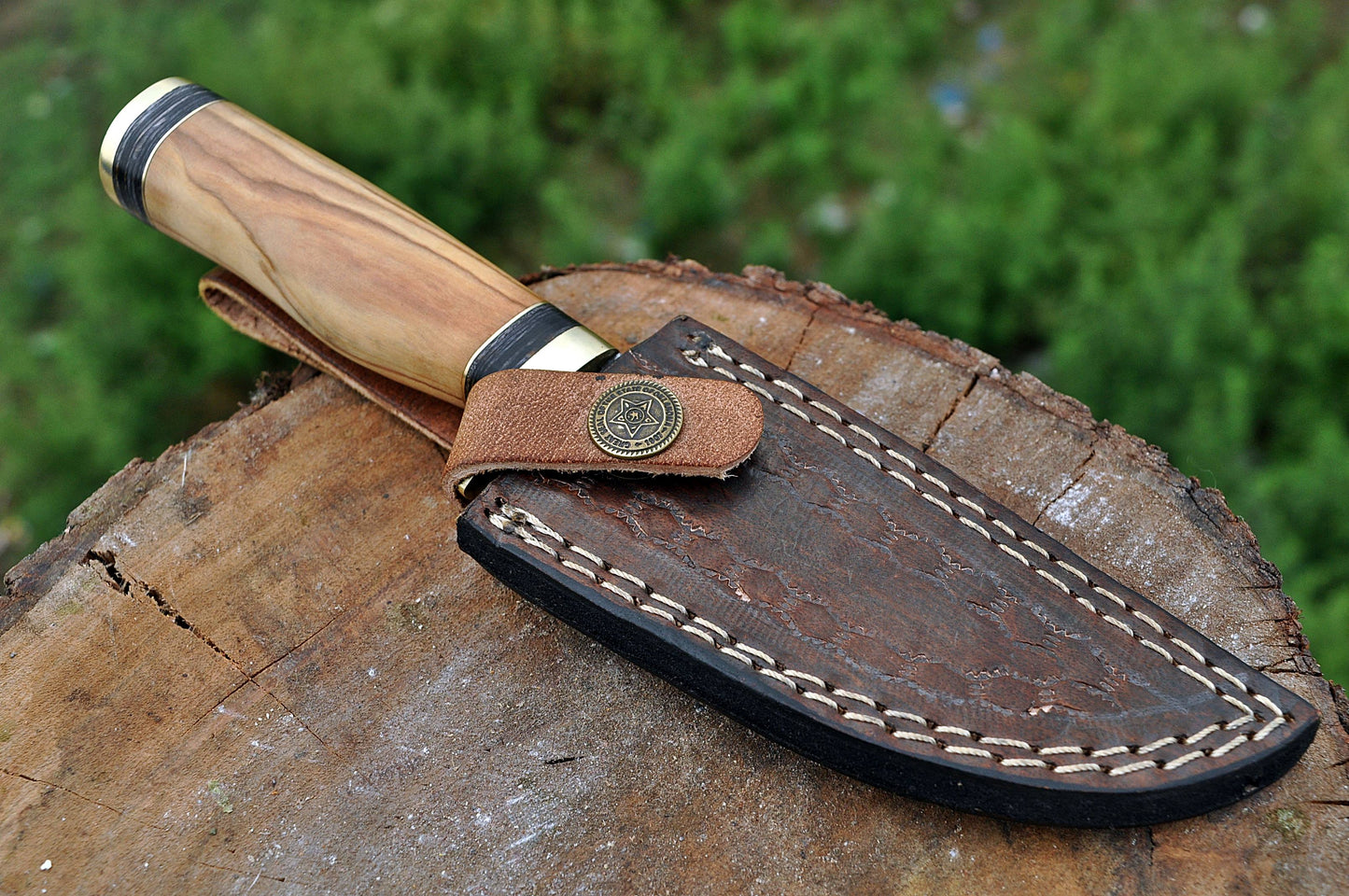 Custom forged Damascus steel handmade Hunting Knife Personalized Camping tool Groomsman Gift, Gifts For Men, Gift for dad, Outdoor Gift for Husband