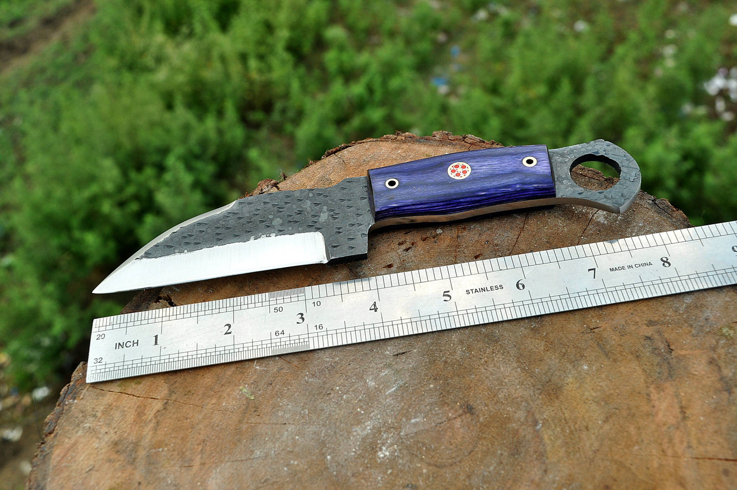 Custom forged Carbon steel handmade Hunting Skinner Knife Personalized Camping tool Groomsman Gift, Gifts For Men, Gift for dad, Outdoor Gift for Husband