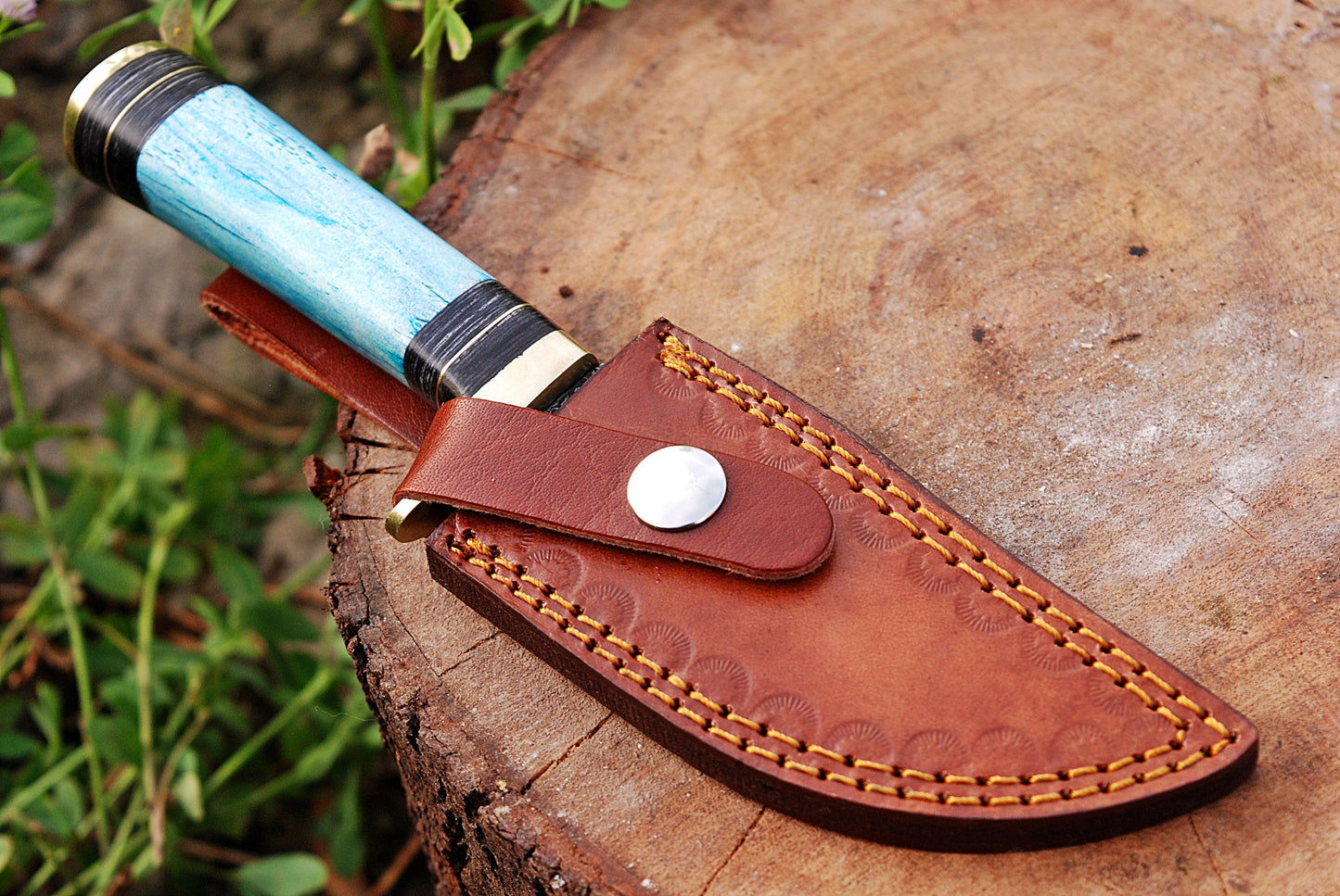 Custom forged Damascus steel handmade Hunting Knife Personalized Camping tool Groomsman Gift, Gifts For Men, Gift for dad, Outdoor Gift for Husband