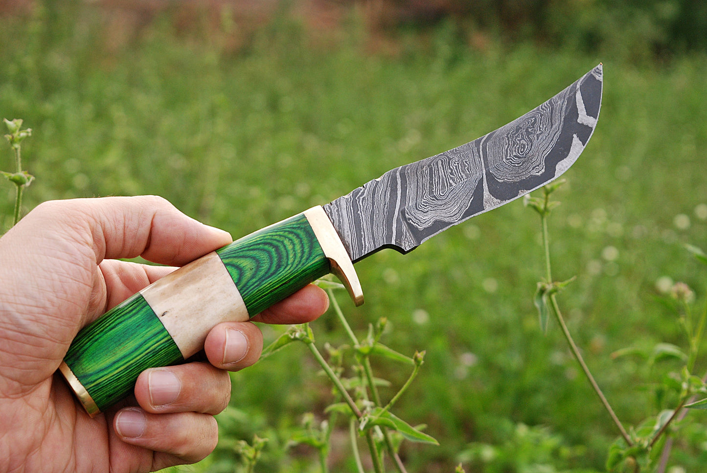 Custom forged Damascus steel handmade Hunting Knife Personalized Camping tool Groomsman Gift, Gifts For Men, Gift for dad, Outdoor Gift for Husband