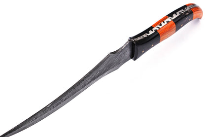 Custom forged Damascus steel handmade Hunting Knife Personalized Camping tool Groomsman Gift, Gifts For Men, Gift for dad, Outdoor Gift for Husband