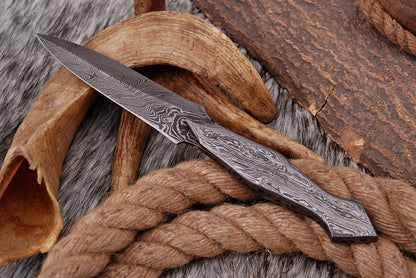 Custom forged Damascus steel handmade Throwing Boot Knife Personalized Camping tool Groomsman Gift, Gifts For Men, Gift for dad, Outdoor Gift for Husband
