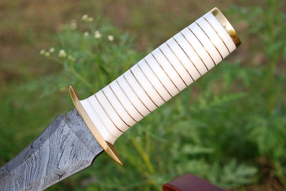 Custom forged Carbon steel handmade Hunting Dagger Knife Personalized Camping tool Groomsman Gift, Gifts For Men, Gift for dad, Outdoor Gift for Husband