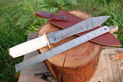 Custom forged Carbon steel handmade Hunting Dagger Knife Personalized Camping tool Groomsman Gift, Gifts For Men, Gift for dad, Outdoor Gift for Husband
