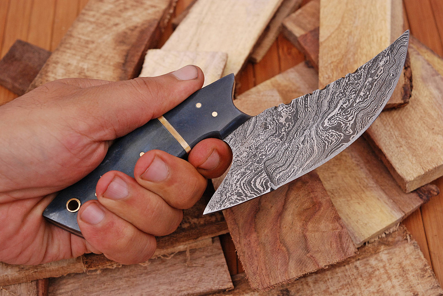 Custom forged Damascus steel handmade Hunting Knife Personalized Camping tool Groomsman Gift, Gifts For Men, Gift for dad, Outdoor Gift for Husband