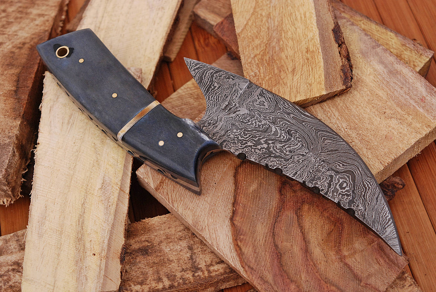 Custom forged Damascus steel handmade Hunting Knife Personalized Camping tool Groomsman Gift, Gifts For Men, Gift for dad, Outdoor Gift for Husband