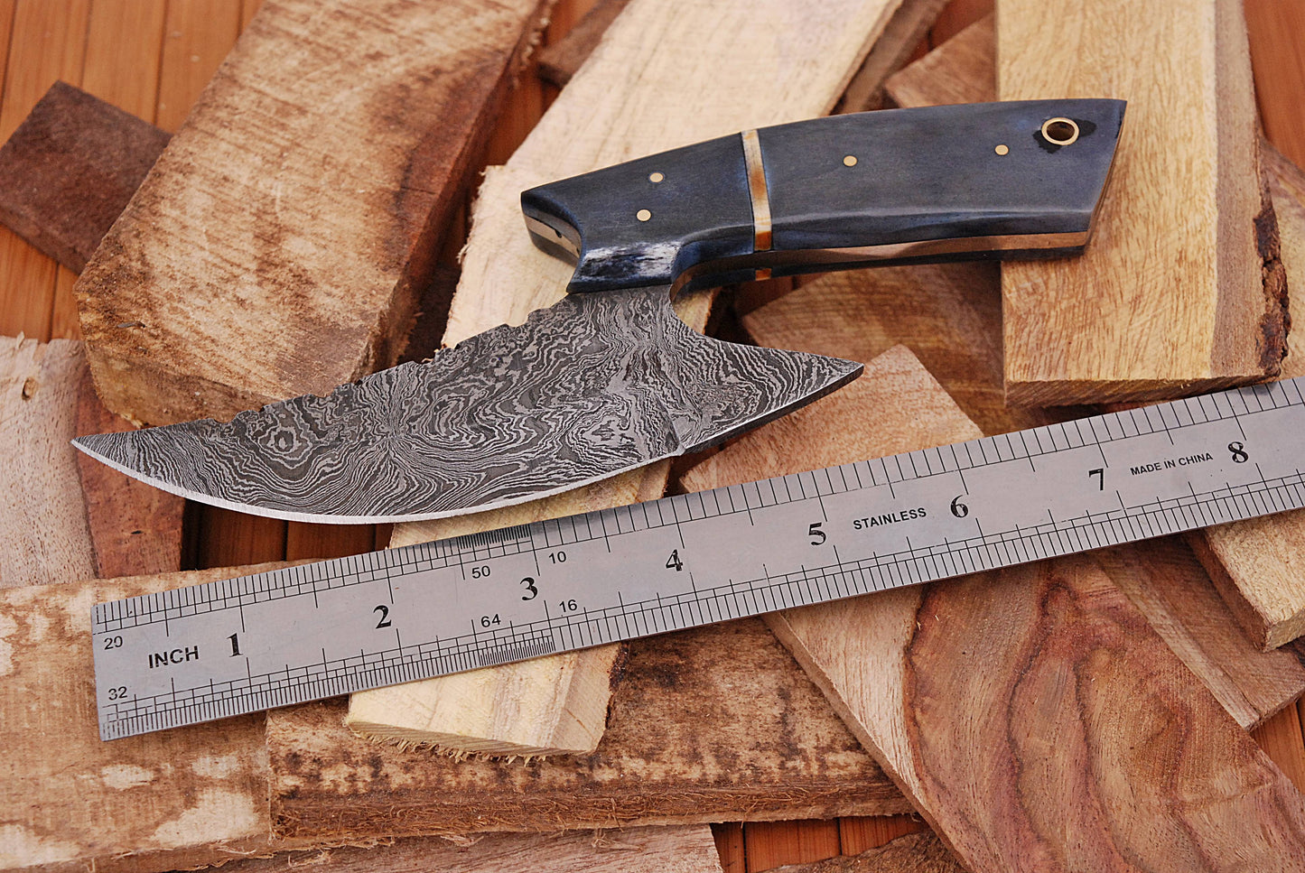 Custom forged Damascus steel handmade Hunting Knife Personalized Camping tool Groomsman Gift, Gifts For Men, Gift for dad, Outdoor Gift for Husband