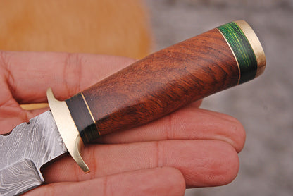Custom forged Damascus steel handmade Hunting Knife Personalized Camping tool Groomsman Gift, Gifts For Men, Gift for dad, Outdoor Gift for Husband