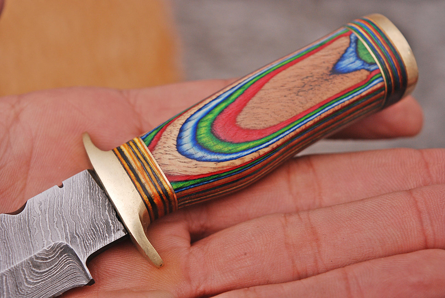 Custom forged Damascus steel handmade Hunting Knife Personalized Camping tool Groomsman Gift, Gifts For Men, Gift for dad, Outdoor Gift for Husband