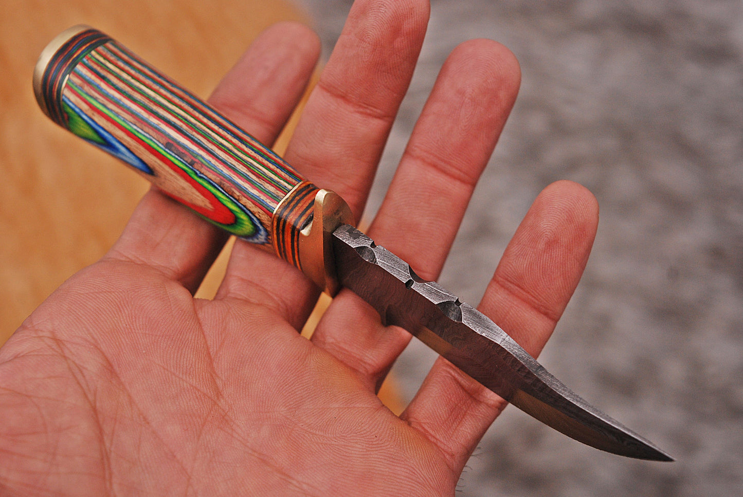 Custom forged Damascus steel handmade Hunting Knife Personalized Camping tool Groomsman Gift, Gifts For Men, Gift for dad, Outdoor Gift for Husband