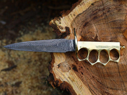 Custom forged Damascus steel handmade Hunting Gripper Knife Personalized Camping tool Groomsman Gift, Gifts For Men, Gift for dad, Outdoor Gift for Husband